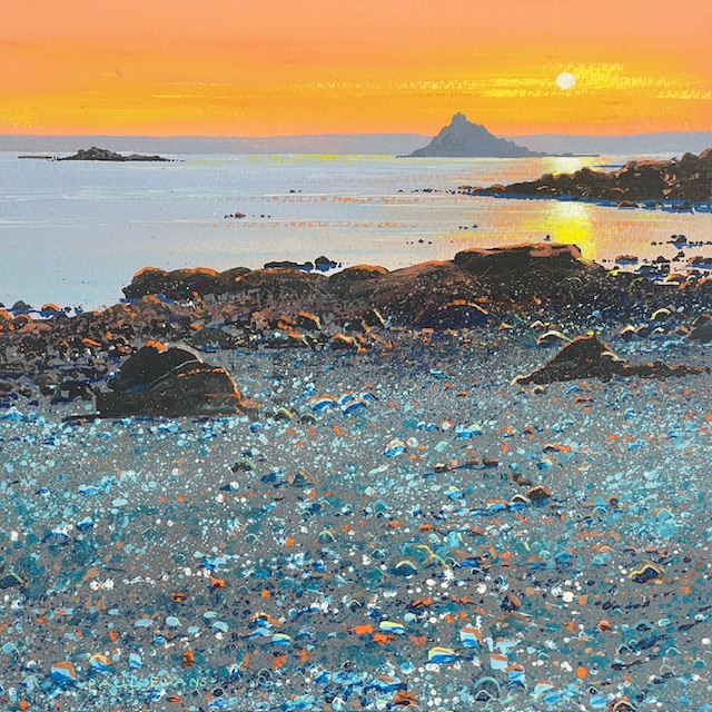 Dusk Over Mount's Bay - Cornish Art